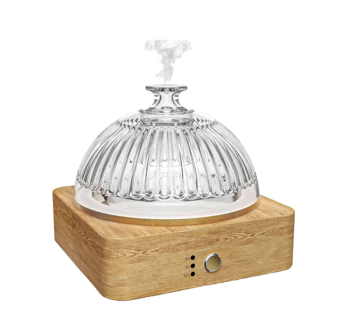 Glass Reservoir Natural Wooden Aromatherapy Diffuser