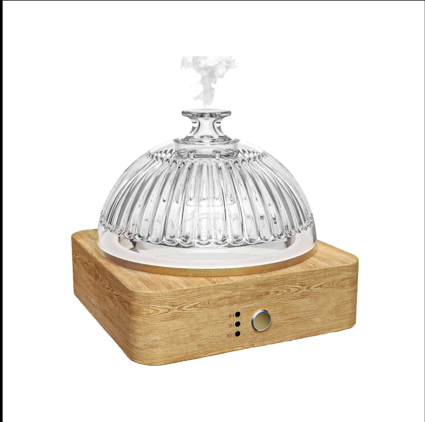 Glass Reservoir Natural Wooden Aromatherapy Diffuser