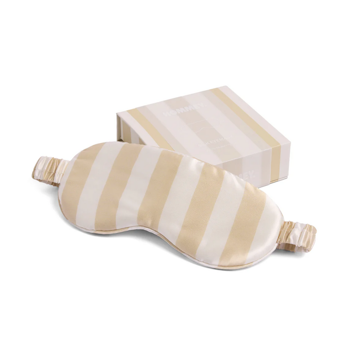 Silk Eye Mask - Biscotti Stripes