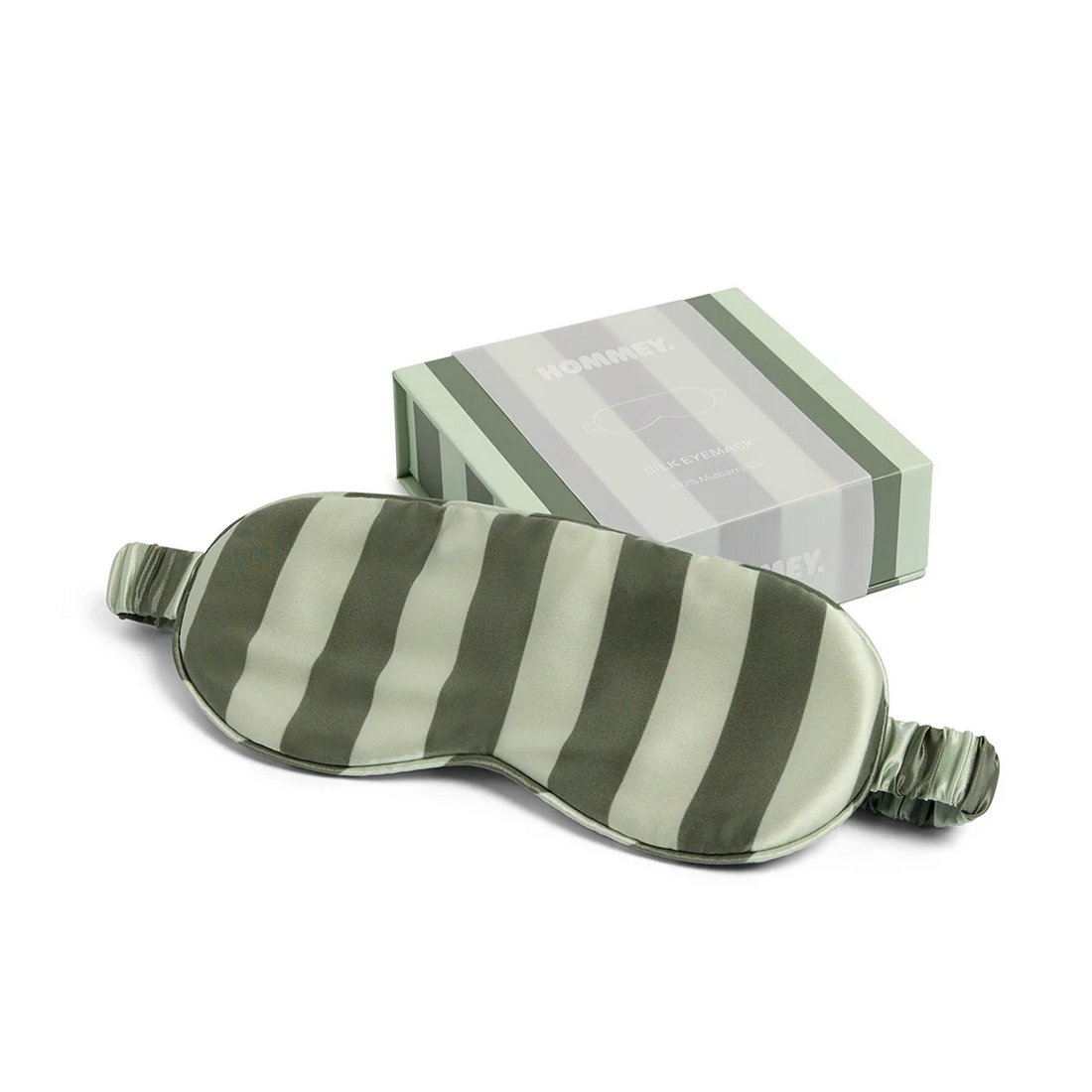 Silk Eye Mask - Wasabi Stripes