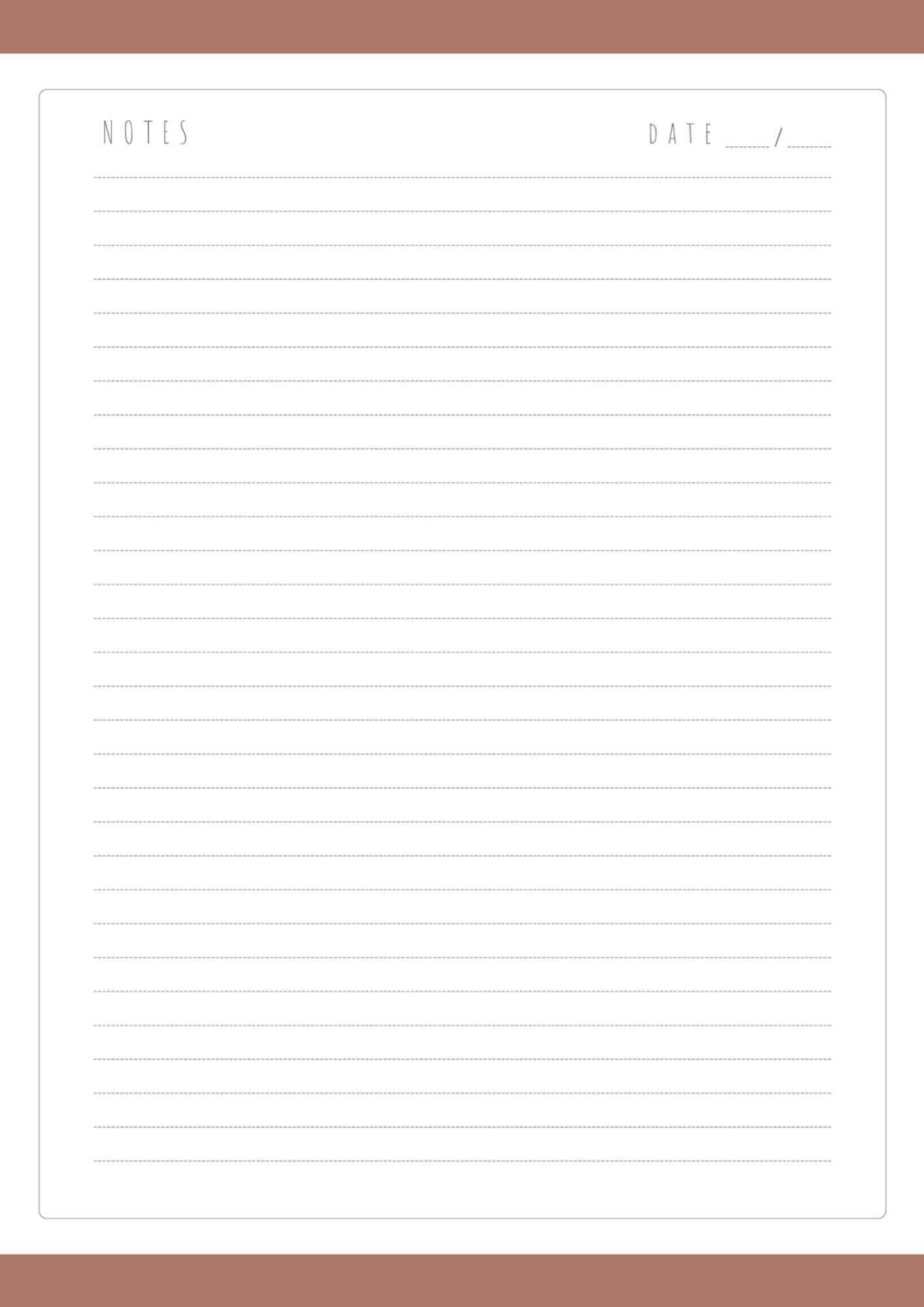 A blank page with lines titled &