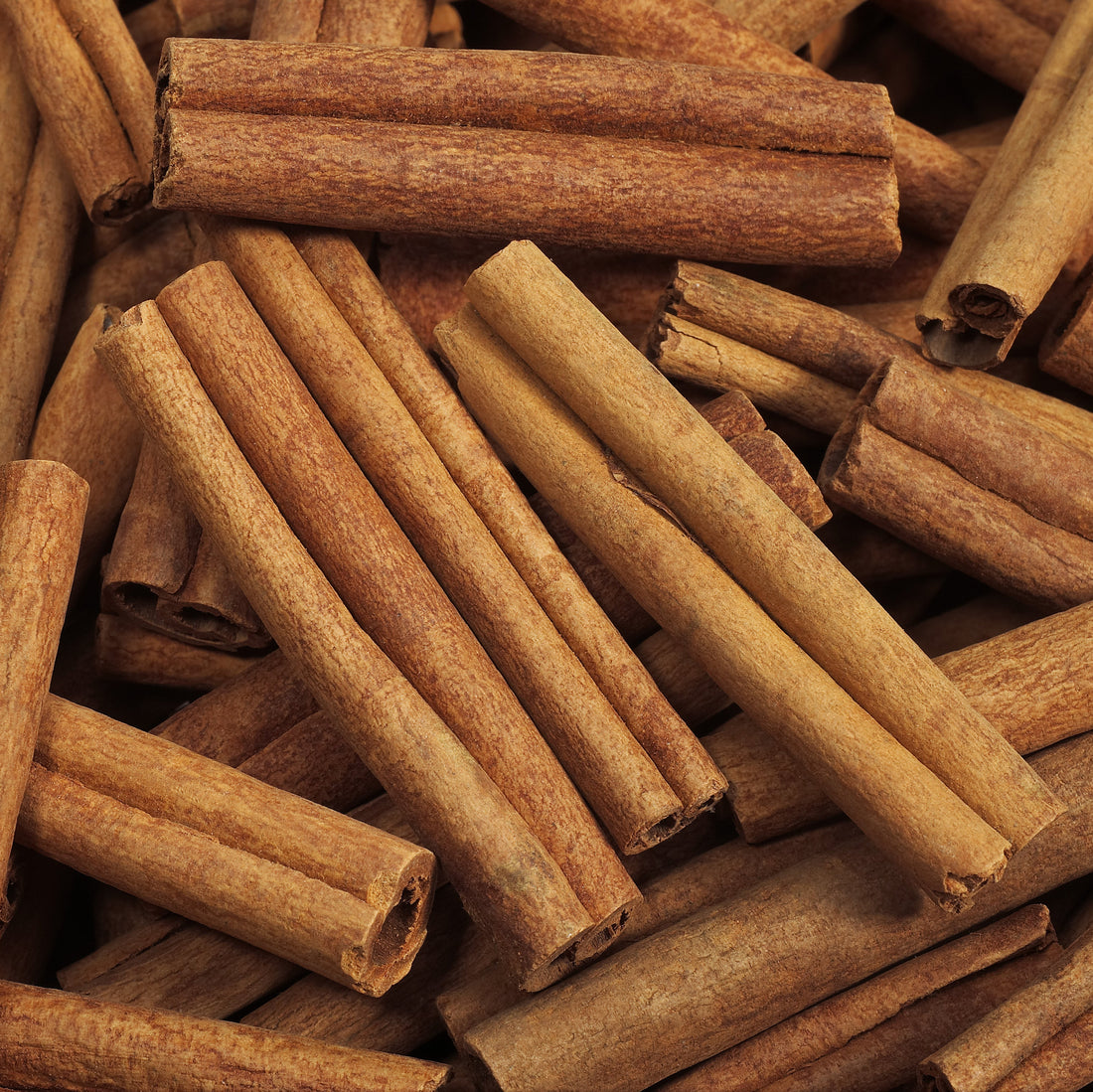 Close up of cinnamon quills. 